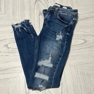 KanCan Dark Blue Distressed Skinny Jeans